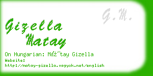 gizella matay business card